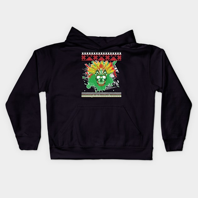 Color Exploding Skull Kids Hoodie by InkDoneRight